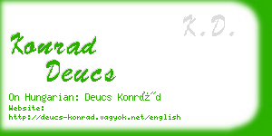 konrad deucs business card
